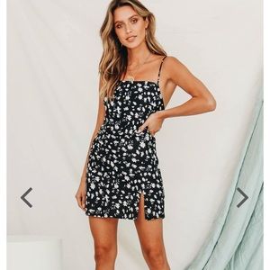 British Intrigue Bias Cut Mini Dress